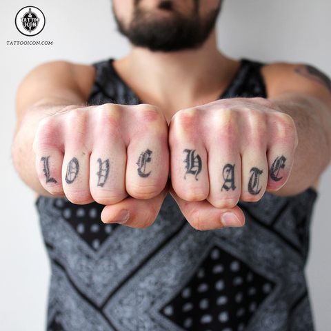 Knuckle & Finger Tattoos