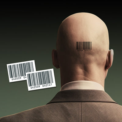 hitman barcode temporary tattoo