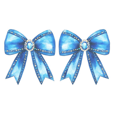 Blue Velvet Bow Tie (Set of 2)
