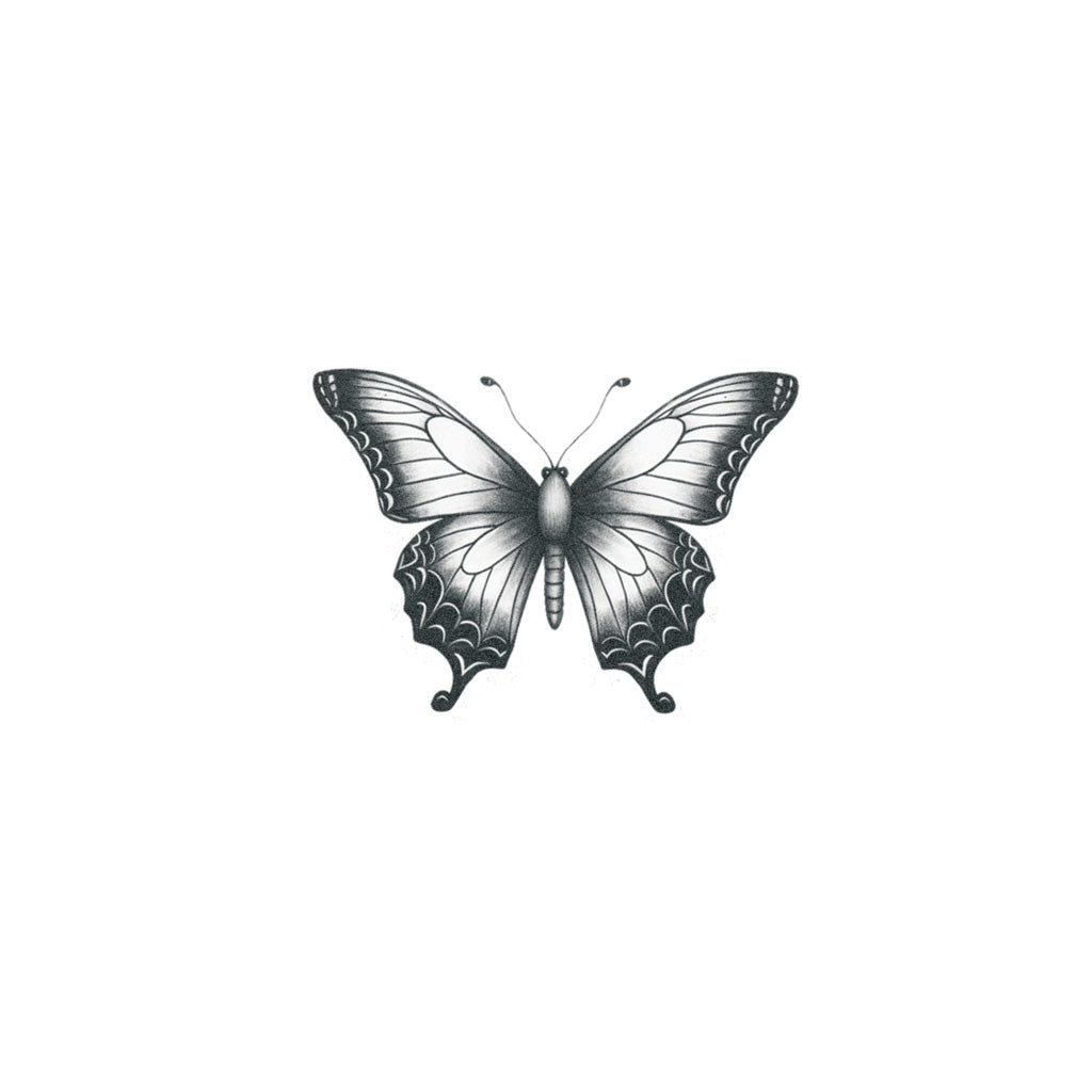 Butterfly BW Tattoo