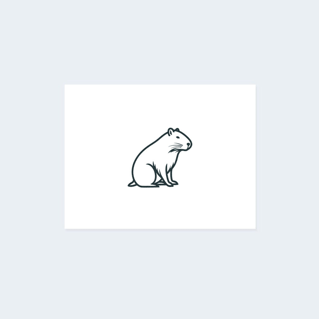 Minimalist Capybara (Set of 2)