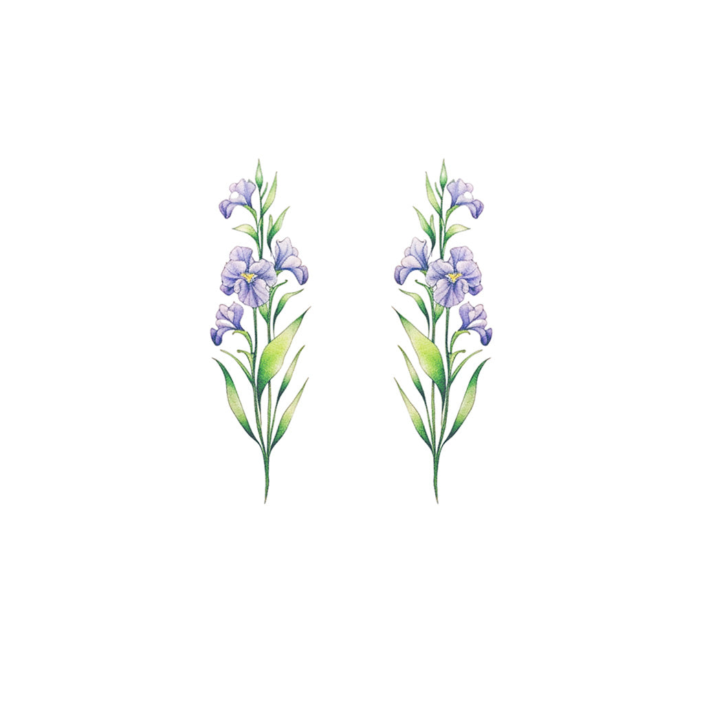 Iris Flower Tattoo (Set of 2)