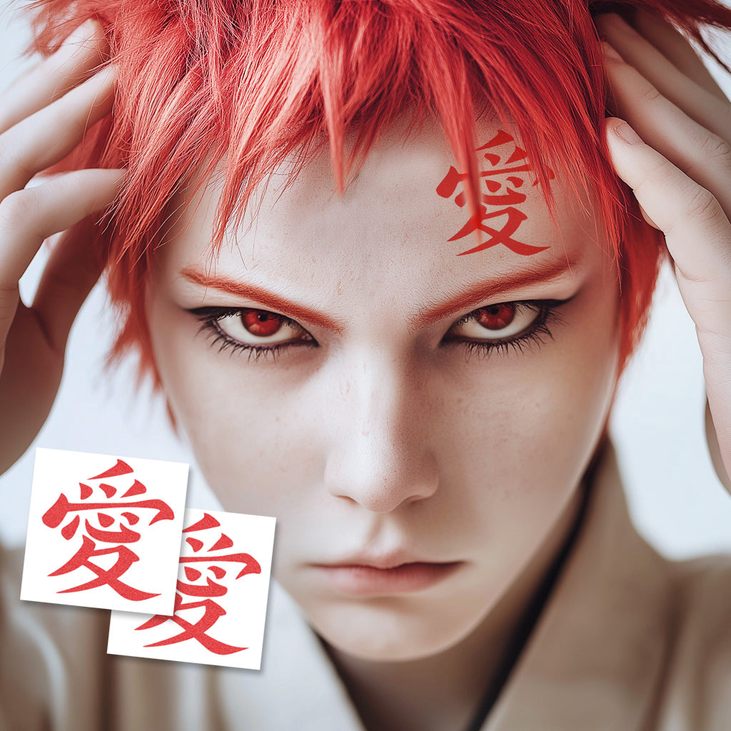 Gaara "Love" Tattoos (Set of 2)