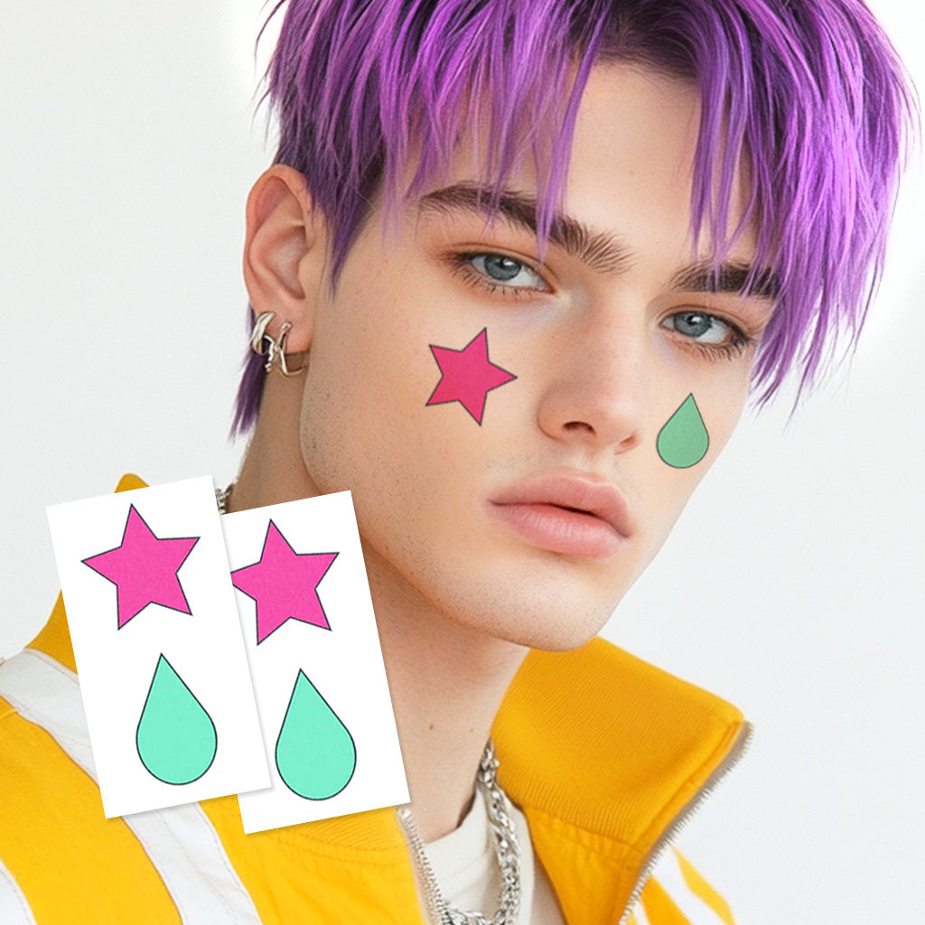 Hisoka Face Tattoos Set (Set of 2)
