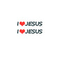 I ❤️ Jesus Tattoo (Set of 2)