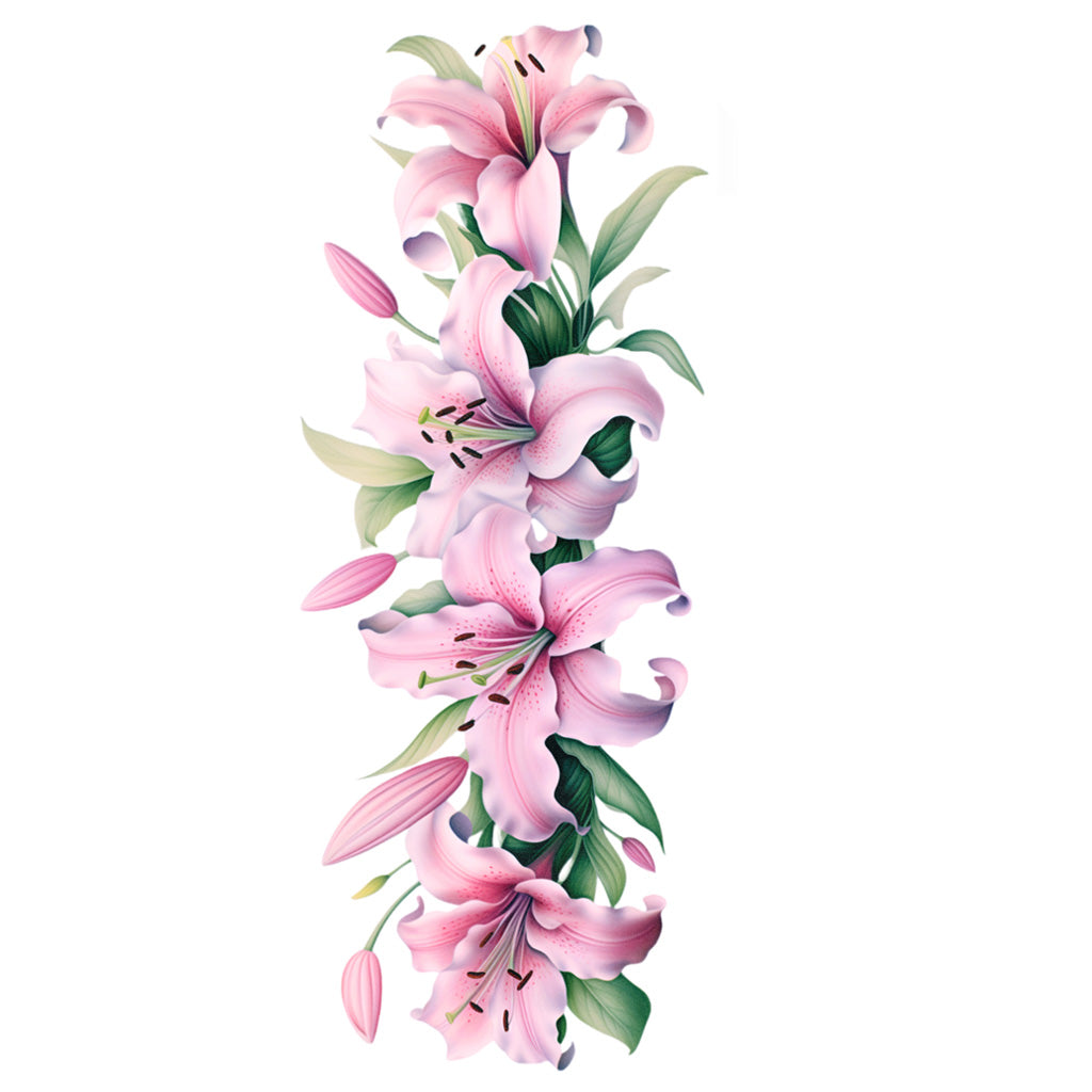 Pink Lilies Flower Sleeve