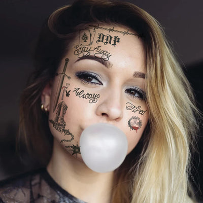 post malone temporary face tattoos