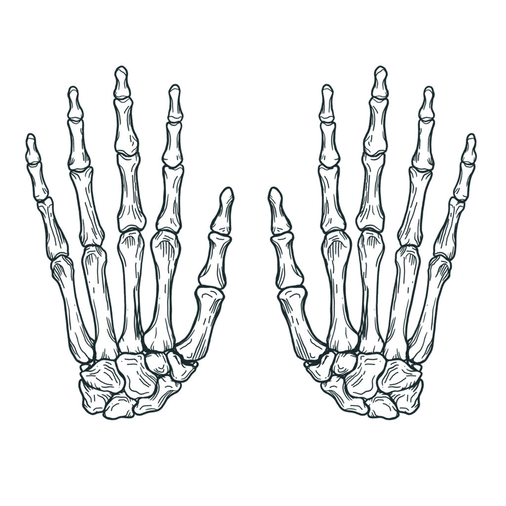 Skeleton Hands Temporary Tattoo TattooIcon