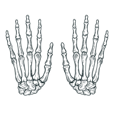 Skeleton Hands Temporary Tattoo