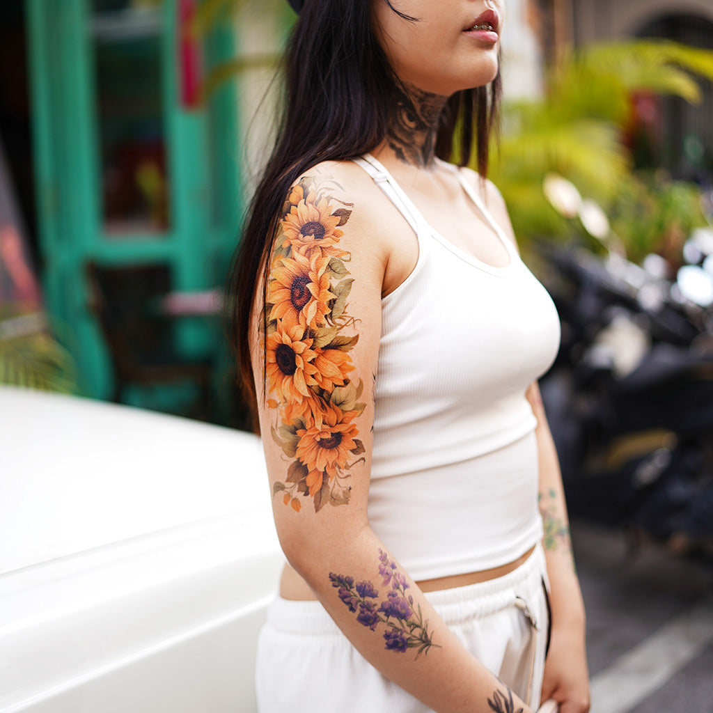 Flower-Powered Arm Tattoos