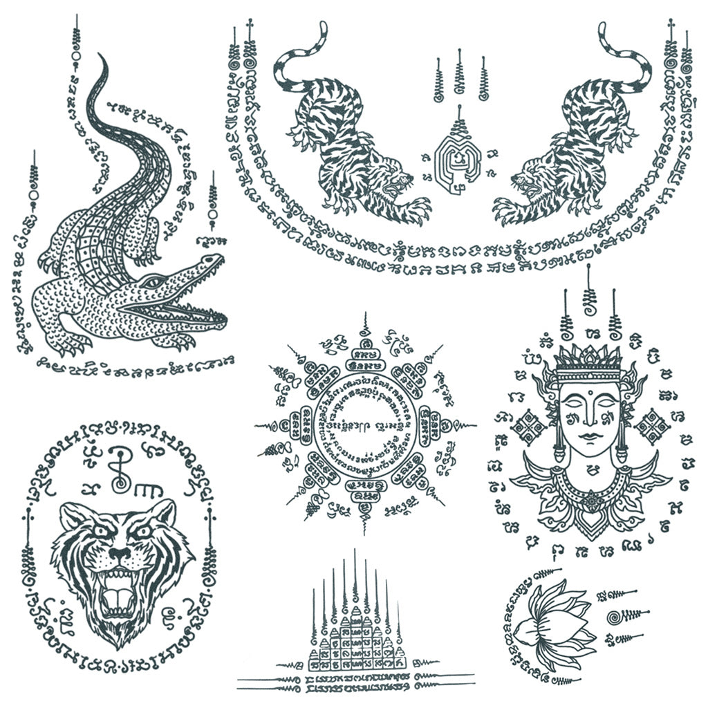 Sak Yant Yantra Tattoo Set 2