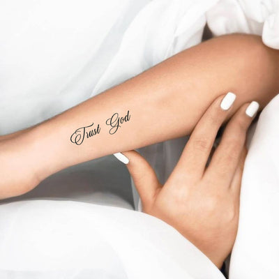 Trust God Tattoo (Set of 2)