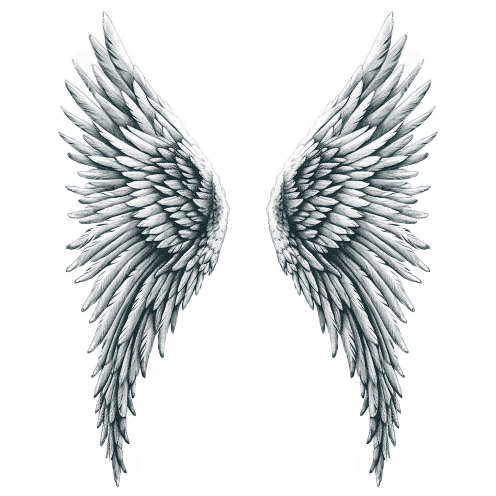 angel wing tattoo drawing