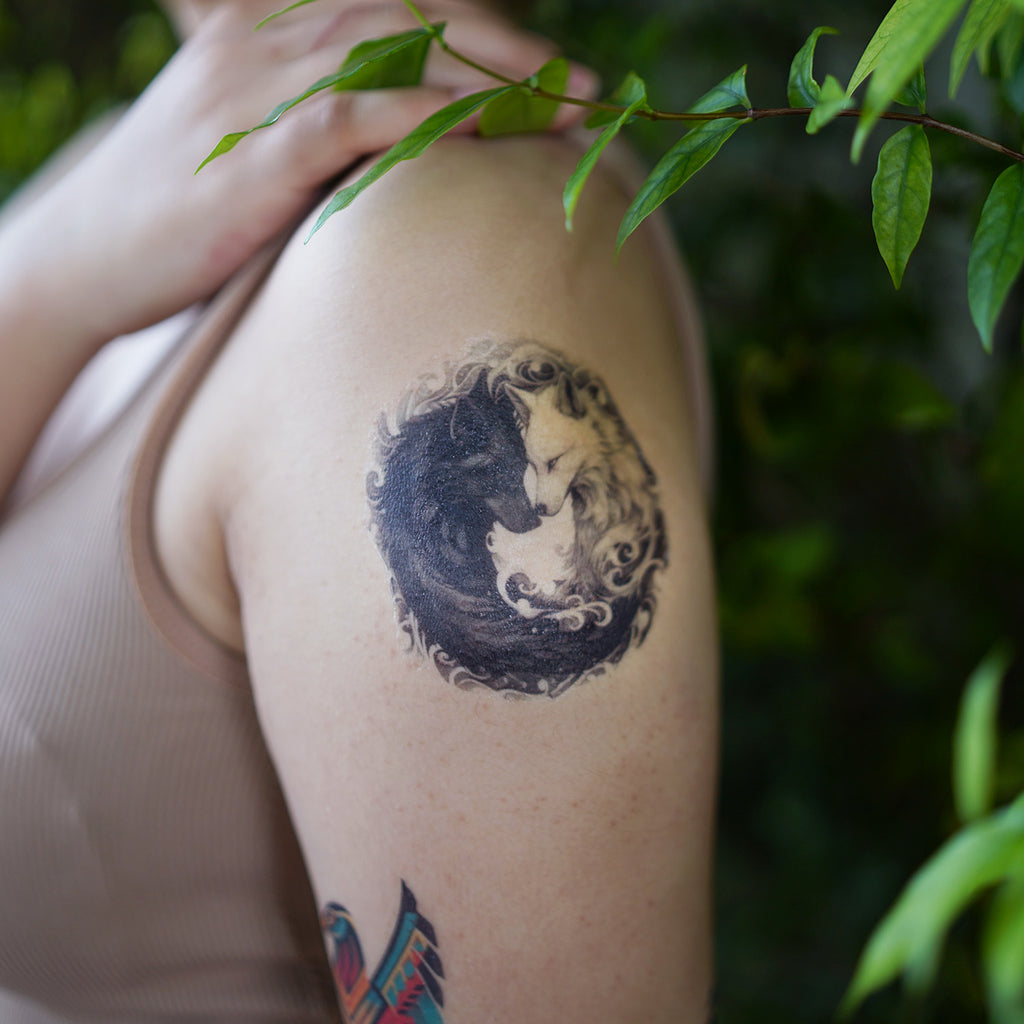 Wolves Yin Yang Tattoo