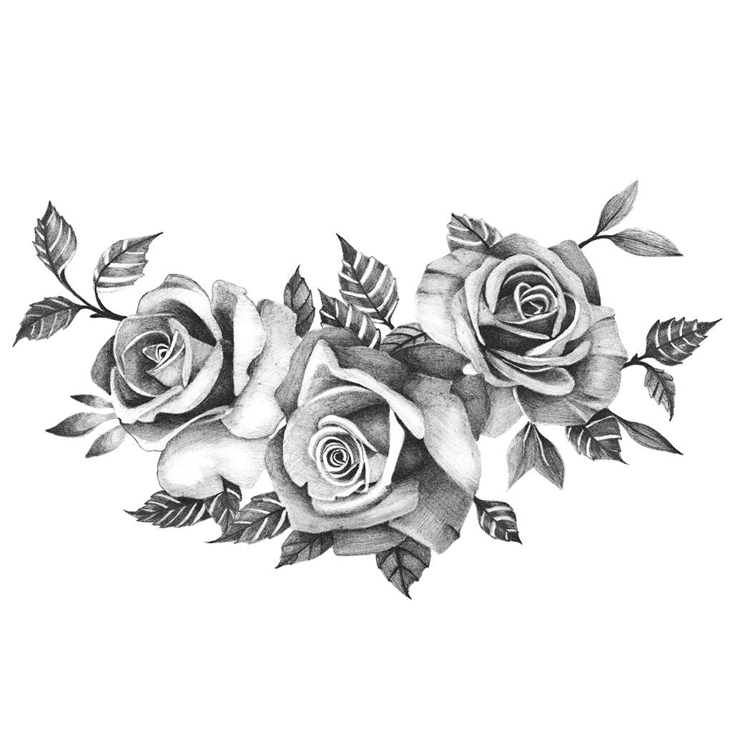 Black & Grey Roses: Elegant Tattoo Designs