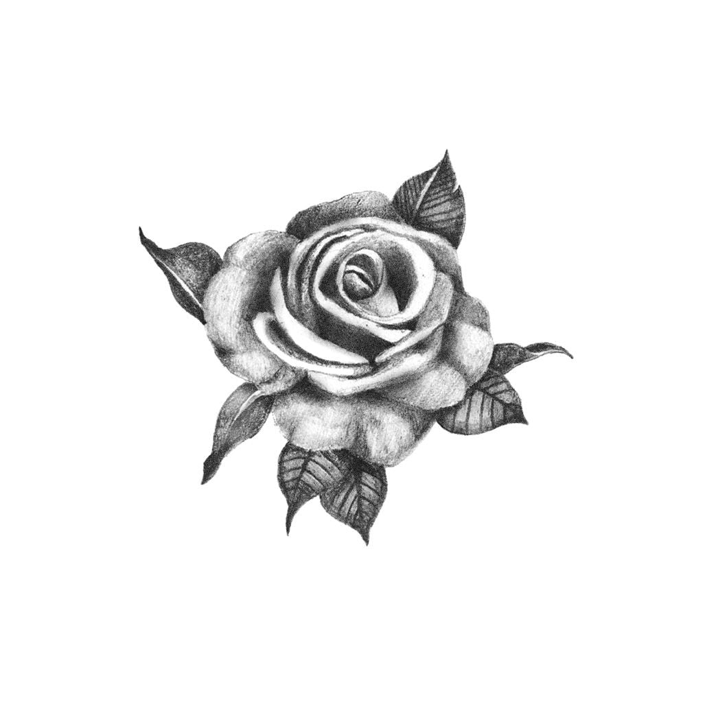 realistic rose temporary tattoo