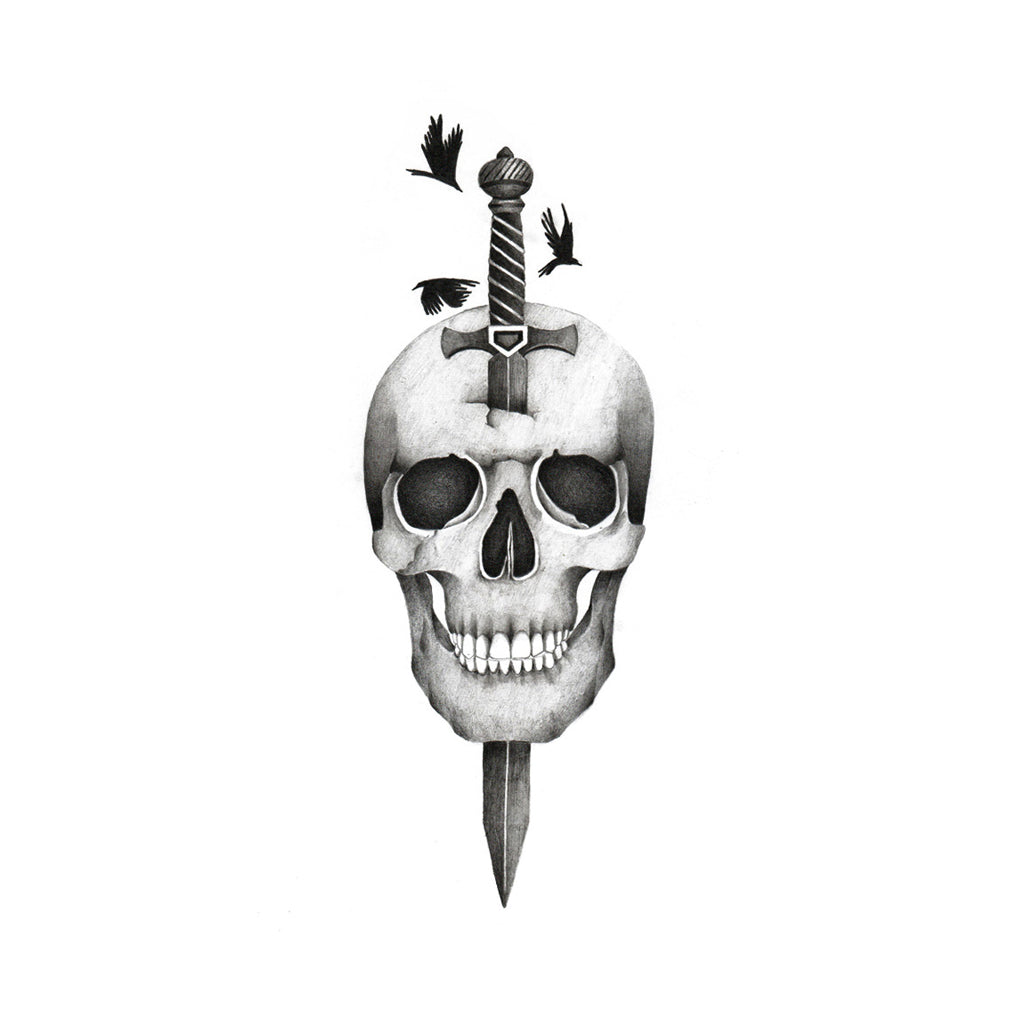 Skull with Dagger Tattoo