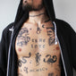 neck barbwire temporary tattoo