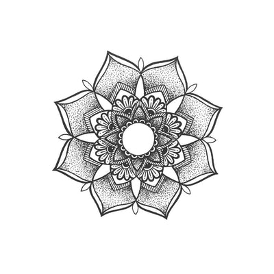 flower mandala temporary tattoo