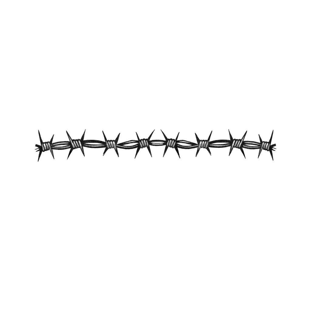 barbed wire drawing tattoo
