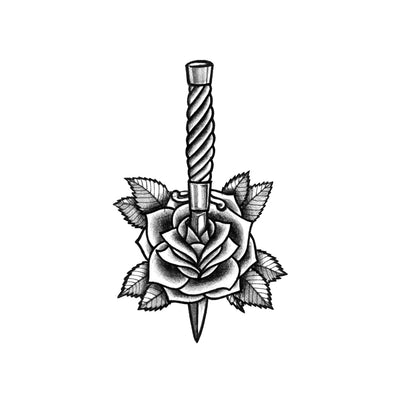 dagger rose tattoo