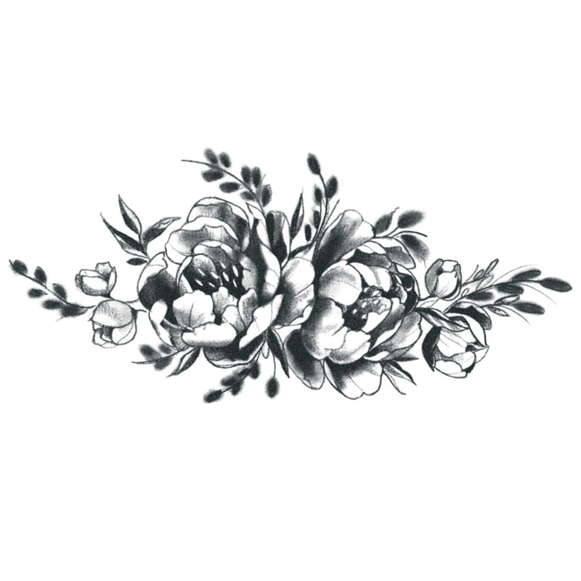 Timeless Beauty: Black & White Floral Tattoos