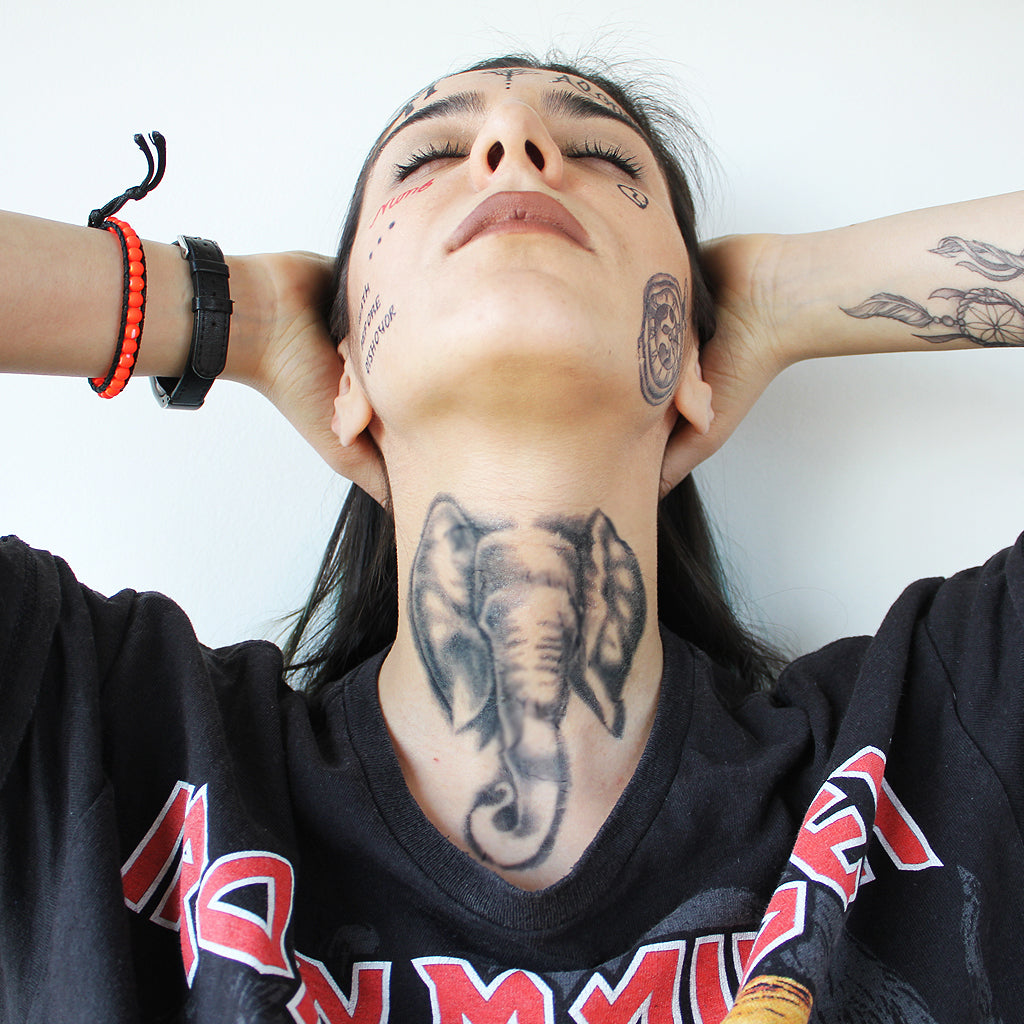 XXXTentacion Elephant Temporary Neck Tattoo TattooIcon
