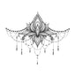 lotus underboob temporary tattoo