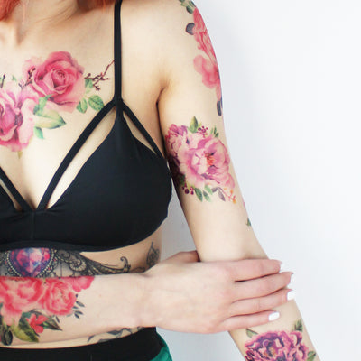 watercolor temporary tattoo