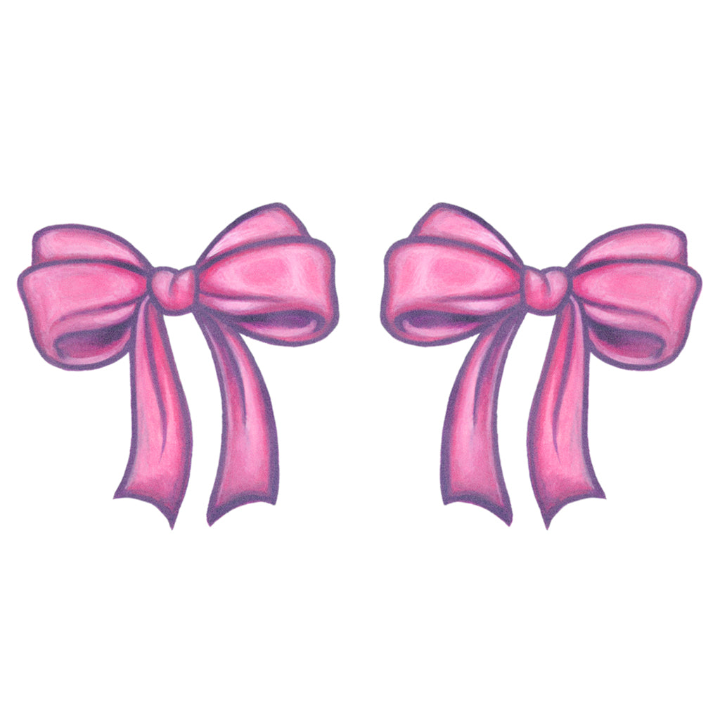 pink bow tie tattoo thigh legs
