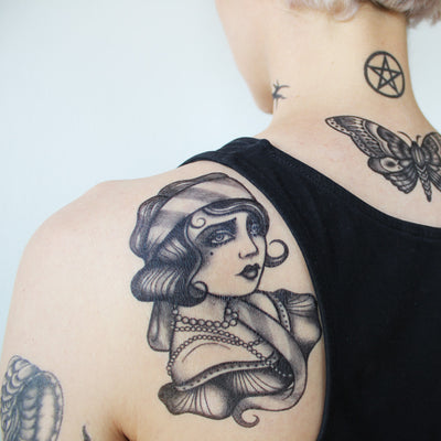 1920s lady tattoo