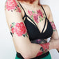 red flowers watercolor tattoo