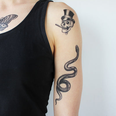 snake temporary tattoo