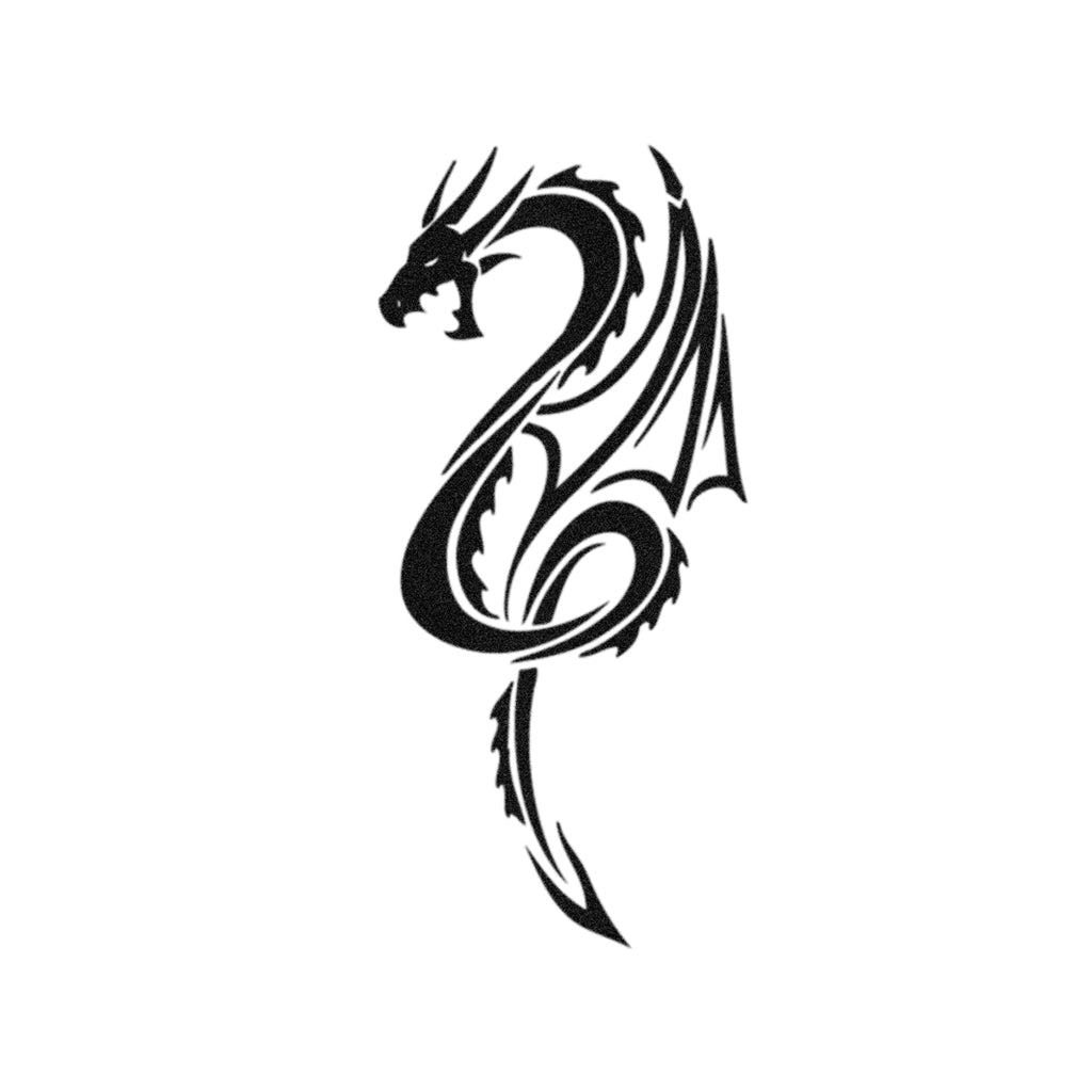tribal dragon tattoo flash