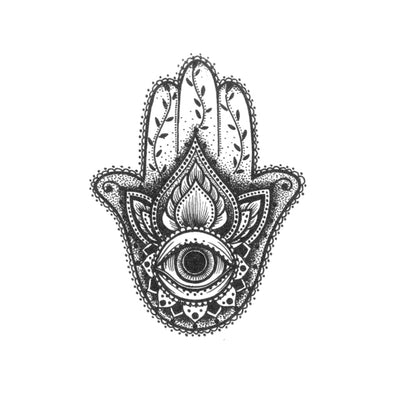 hamsa geometric tattoo