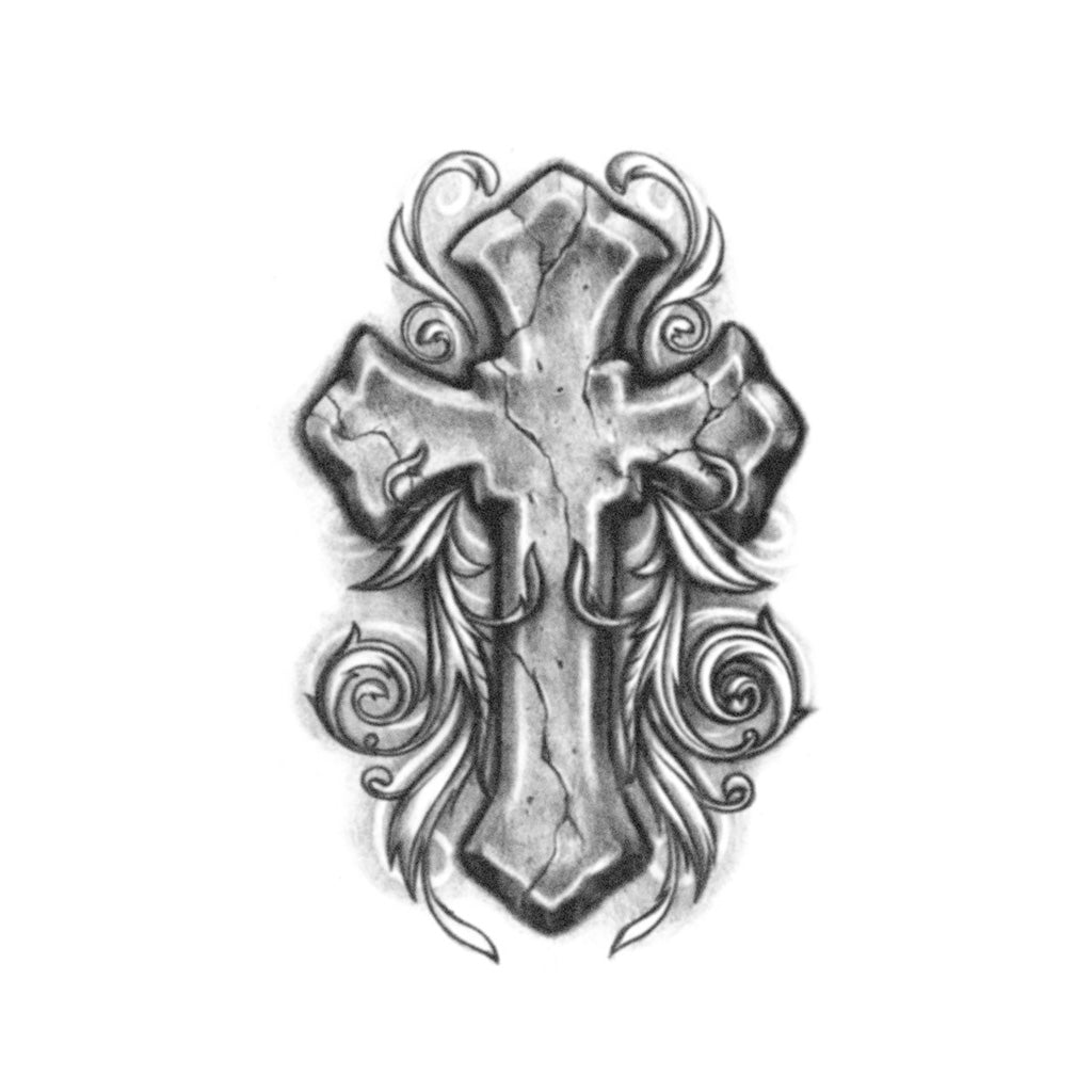 ornament cross tattoo