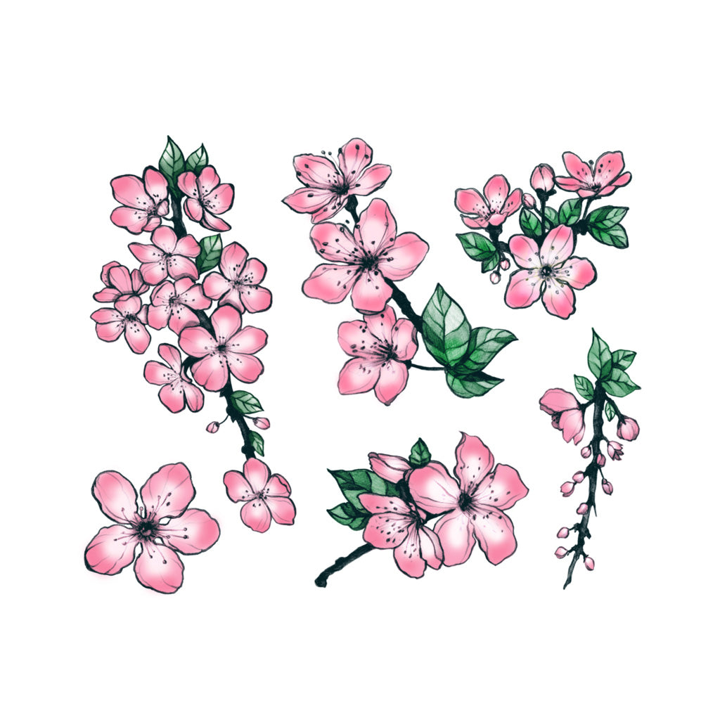 sakura temporary tattoo