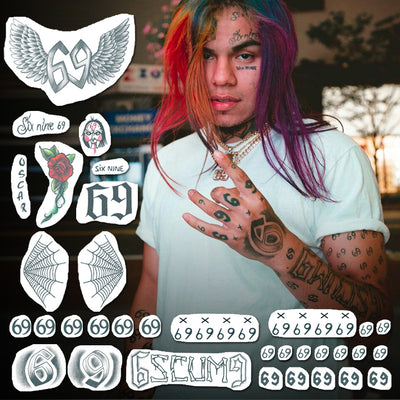 tekashi69 temporary tattoos