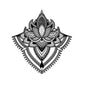 floral mandala underboob temporary tattoo