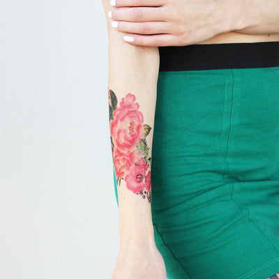 colorful watercolor tattoo