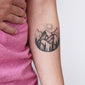 mountain circular tattoo