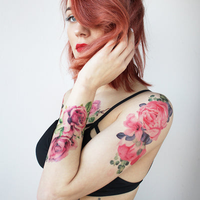 peony temporary tattoo