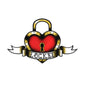 locked heart temporary tattoo