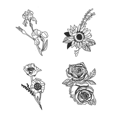 May Flower Tattoo (Set of 4)