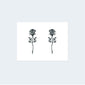 Black Rose Finger Tattoo (Set of 2)