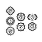 7 Chakras Tattoo Set