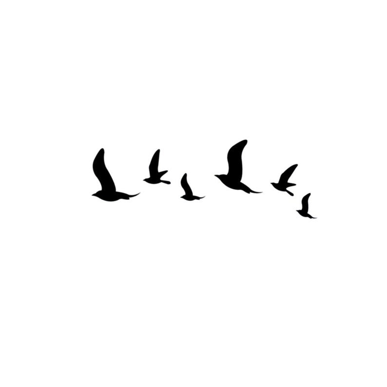 birds flying tattoo stencil