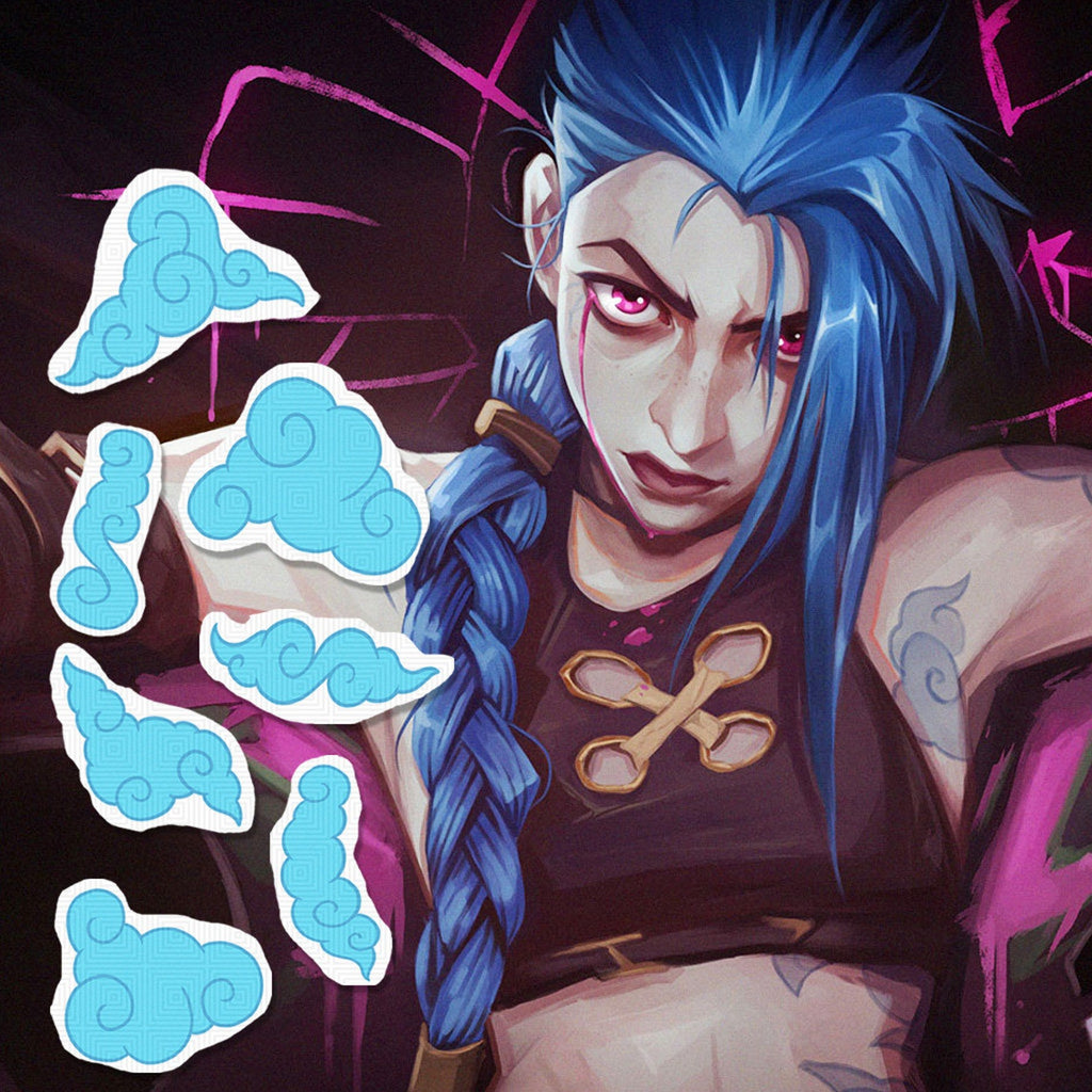 Jinx Temporary Tattoos Set Cosplay