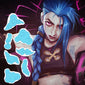 Jinx Temporary Tattoos Set Cosplay