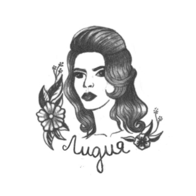 Lydia Woman Portrait Tattoo